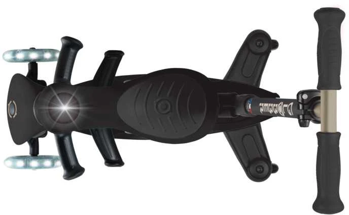 Paspirtukas GLOBBER Go Up Deluxe Lights, Juodas