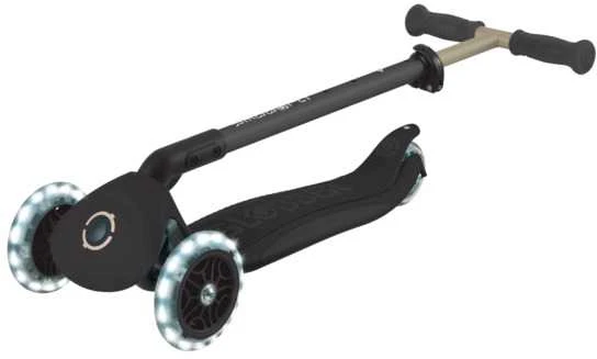 Paspirtukas GLOBBER Go Up Deluxe Lights, Juodas