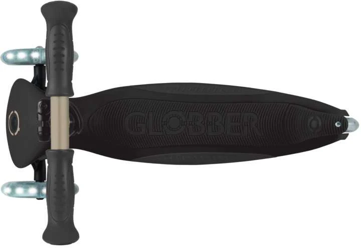 Paspirtukas GLOBBER Go Up Deluxe Lights, Juodas