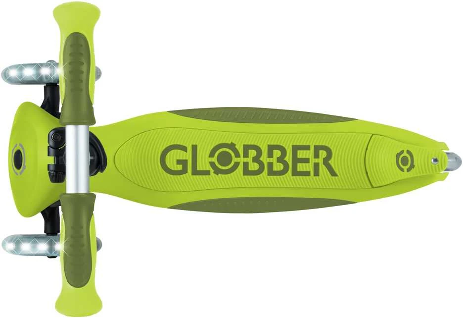 GLOBBER paspirtukas Go Up Deluxe Lights, laimo žalia, 748-606