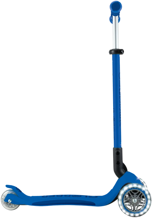 Paspirtukas GLOBBER Go Up Deluxe Lights, tamsiai mėlynas, 748-600