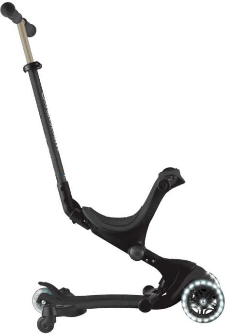 Paspirtukas GLOBBER Go Up Deluxe Lights, Juodas