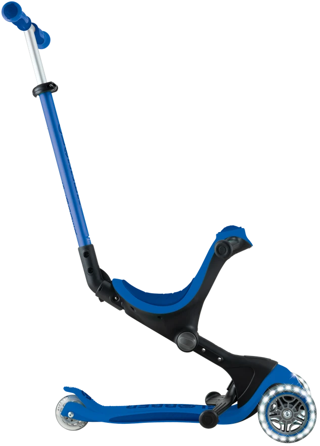 Paspirtukas GLOBBER Go Up Deluxe Lights, tamsiai mėlynas, 748-600