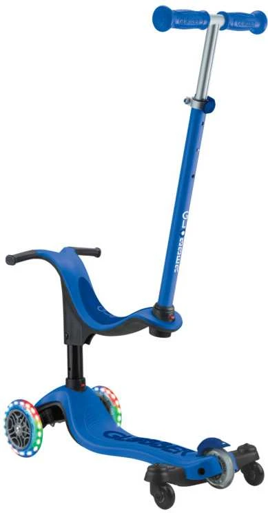 GLOBBER paspirtukas Go Up Sporty Lights 360°, tamsiai mėlynas, 456-600 S