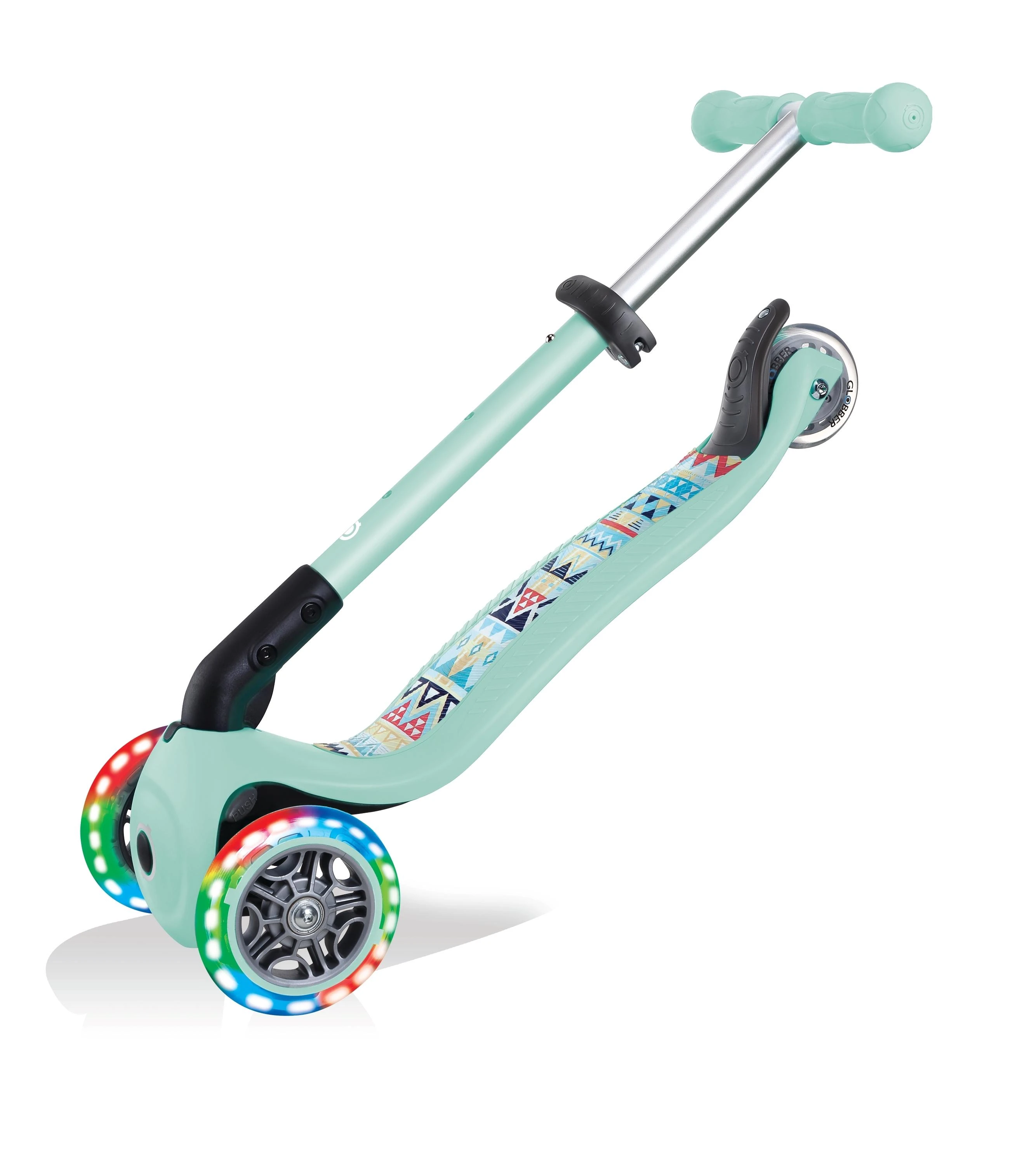 GLOBBER paspirtukas Junior Foldable Fantasy Lights, mėtinis, 433-206