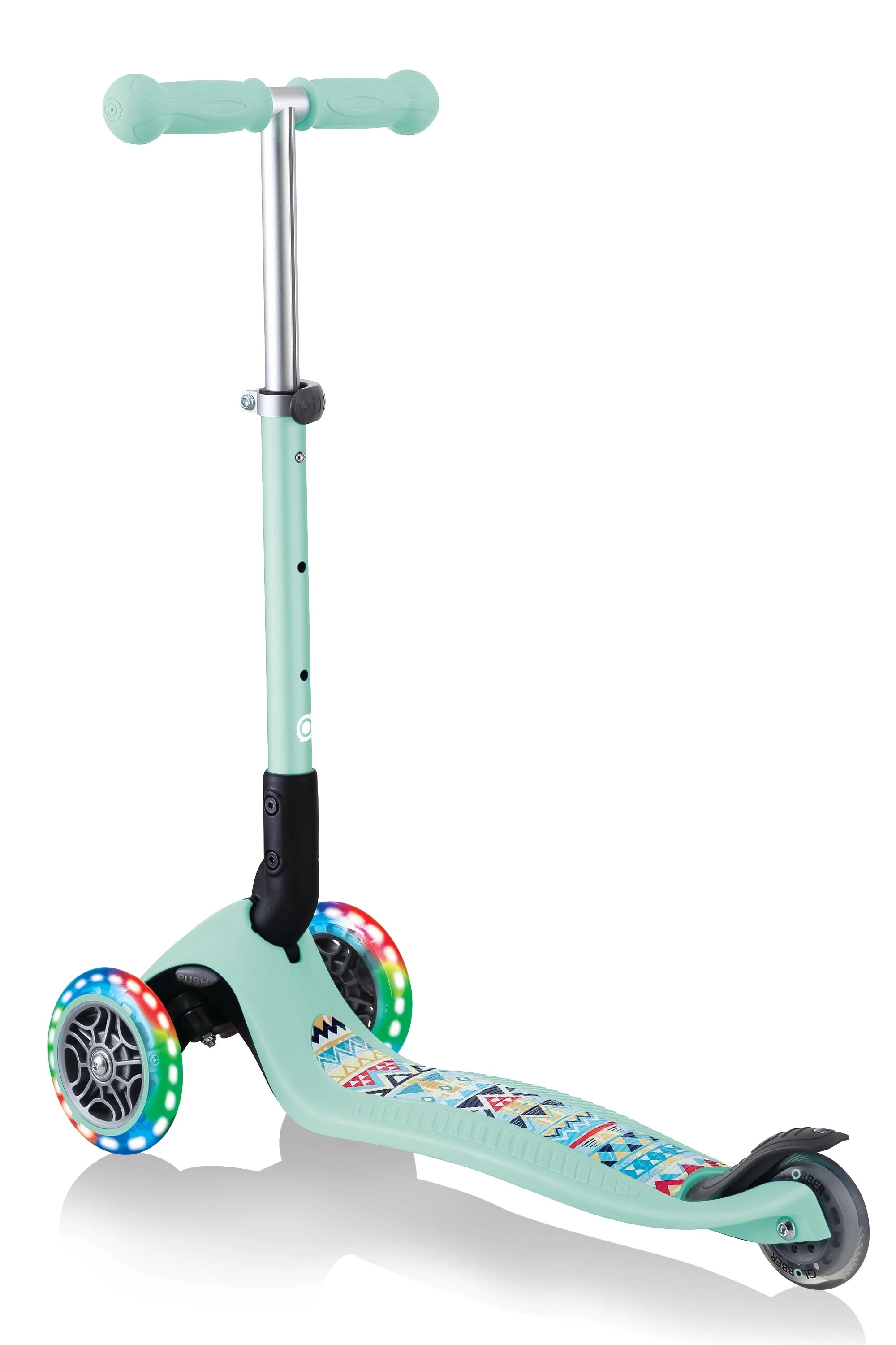 GLOBBER paspirtukas Junior Foldable Fantasy Lights, mėtinis, 433-206