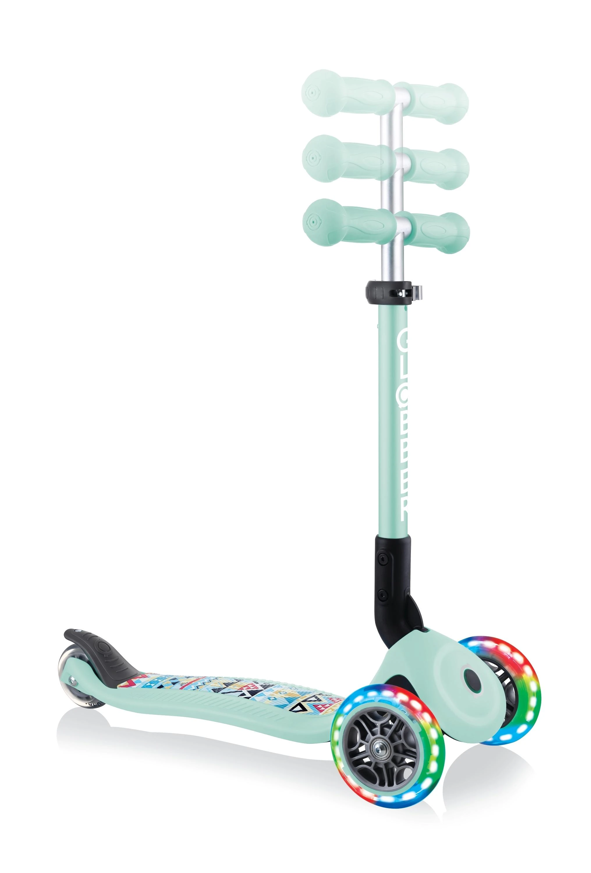 GLOBBER paspirtukas Junior Foldable Fantasy Lights, mėtinis, 433-206