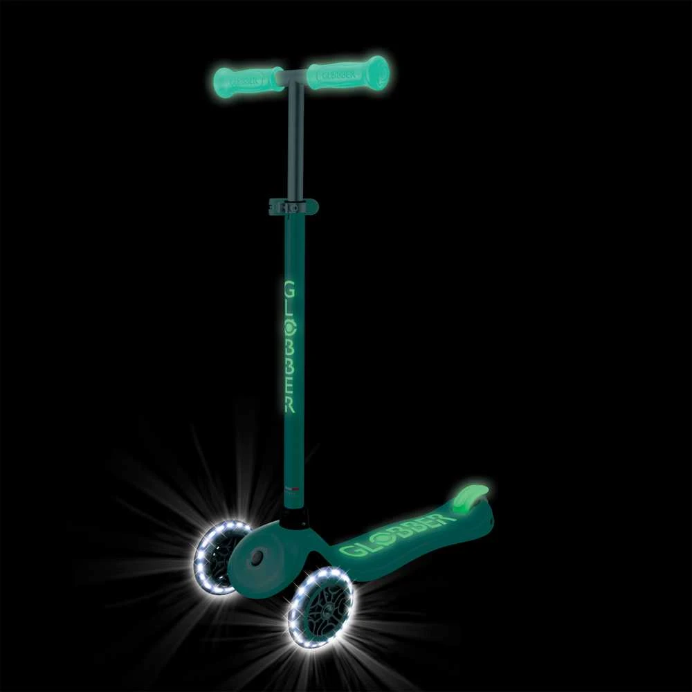 GLOBBER paspirtukas Primo Plus Glow Lights, mėtinis, 443-206