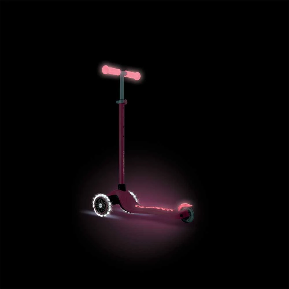 GLOBBER paspirtukas Primo Plus Glow Lights, koralinis rožinis, 443-110
