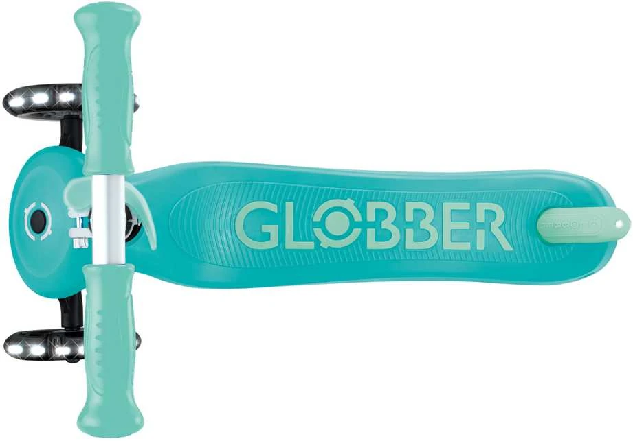 GLOBBER paspirtukas Primo Plus Glow Lights, mėtinis, 443-206
