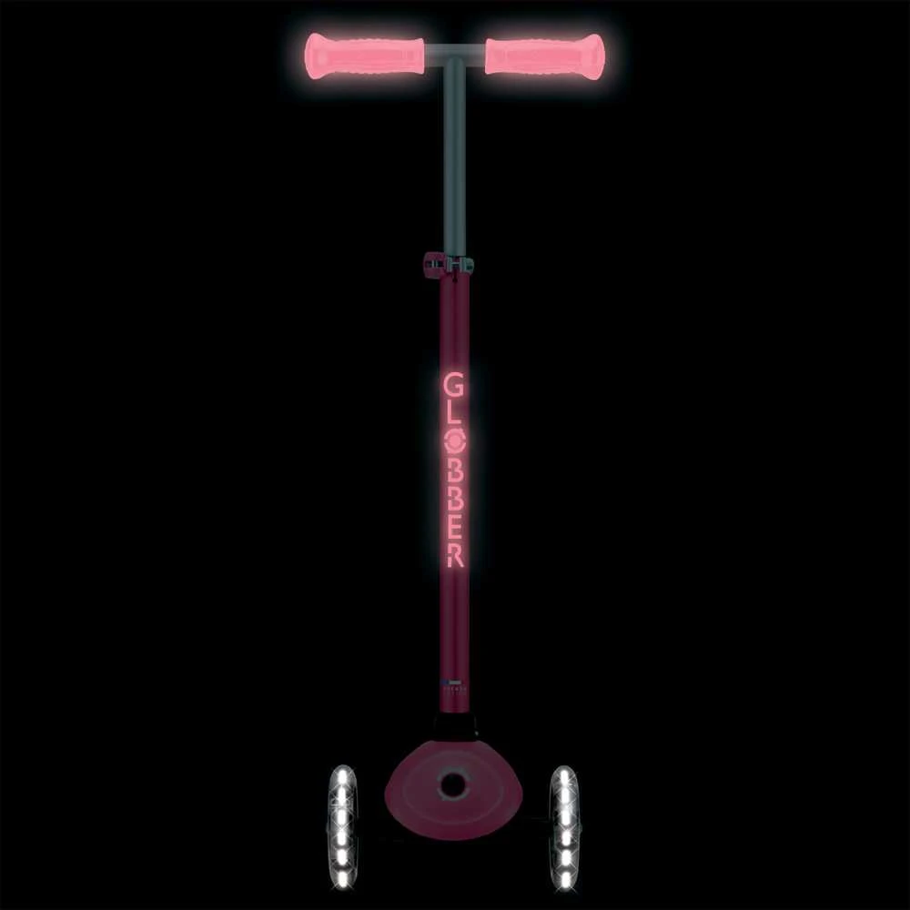 GLOBBER paspirtukas Primo Plus Glow Lights, koralinis rožinis, 443-110