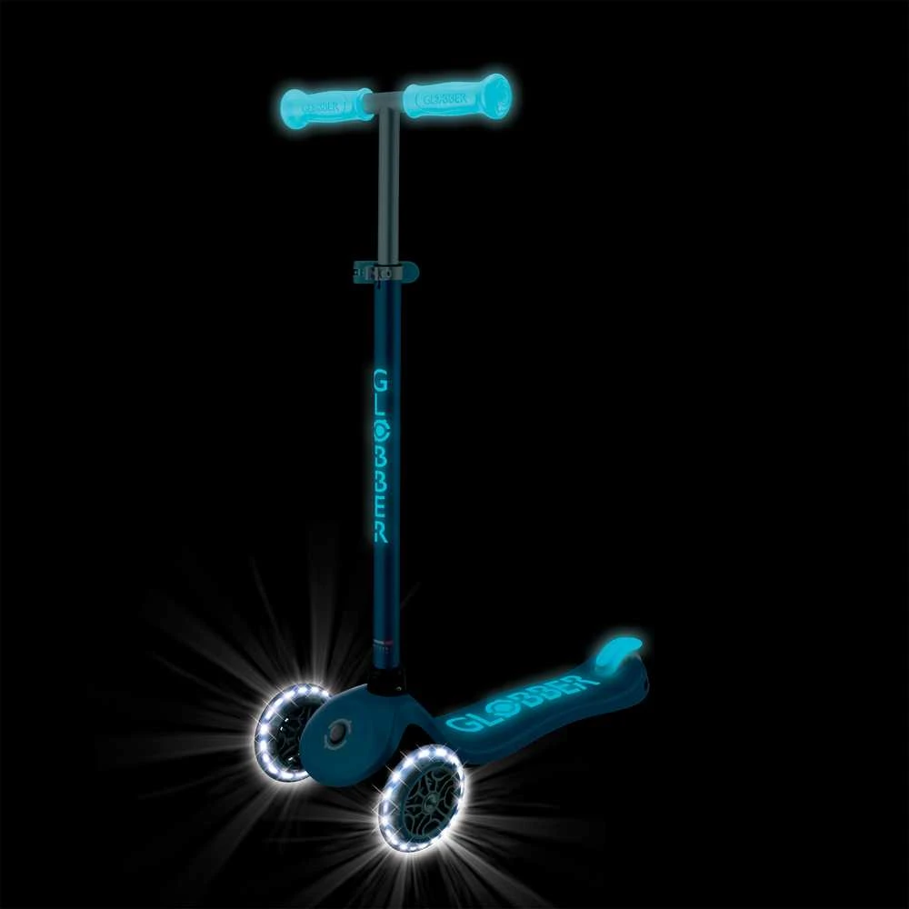 GLOBBER paspirtukas Primo Plus Glow Lights, mėlynas, 443-100
