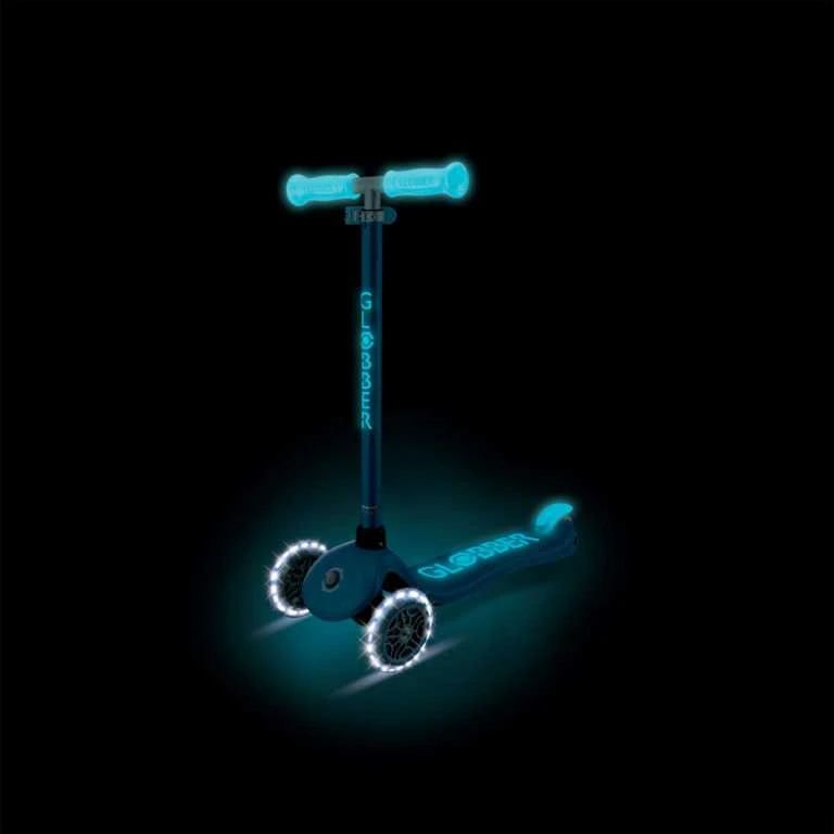 GLOBBER paspirtukas Primo Plus Glow Lights, mėlynas, 443-100