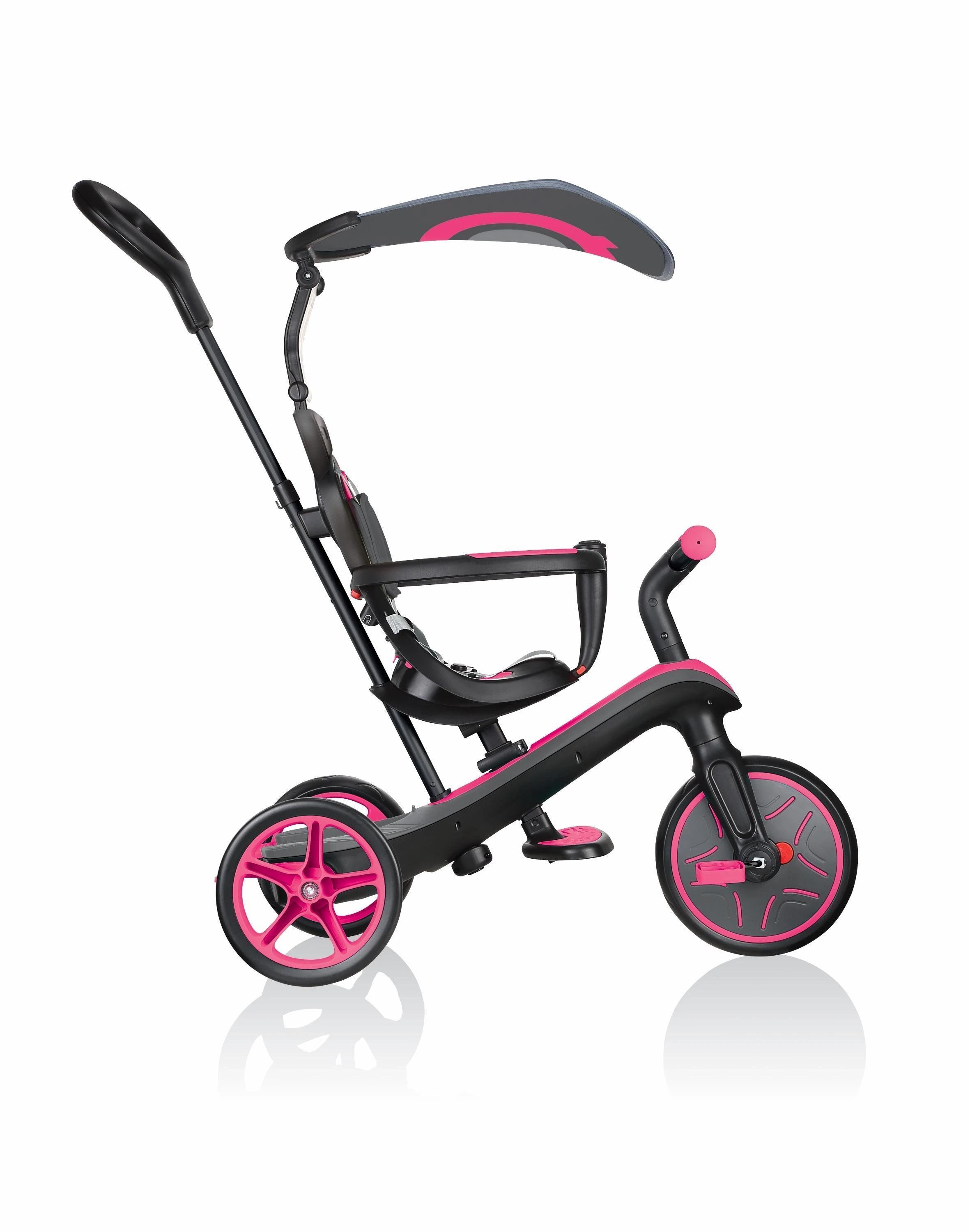 Daugiafunkcinis triratukas Globber Explorer Trike 4in1, rožinis 632-110