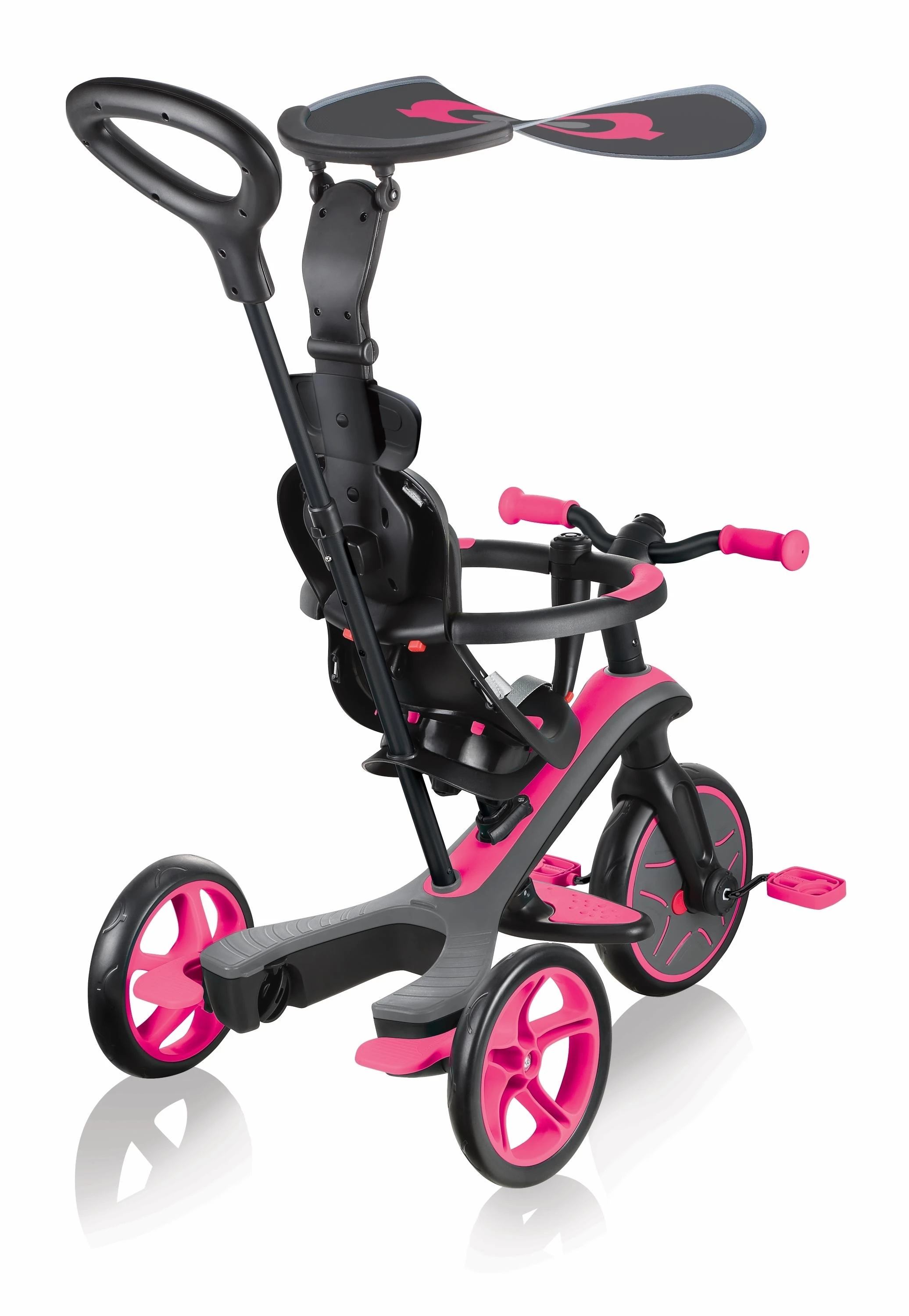 Daugiafunkcinis triratukas Globber Explorer Trike 4in1, rožinis 632-110