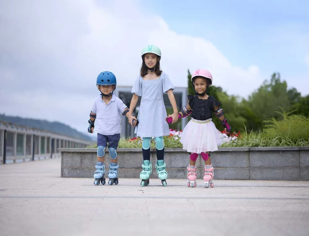 Mokomieji riedučiai Globber Learning Skates 2in1, XS/S 26-29, 3+ m., mėtiniai