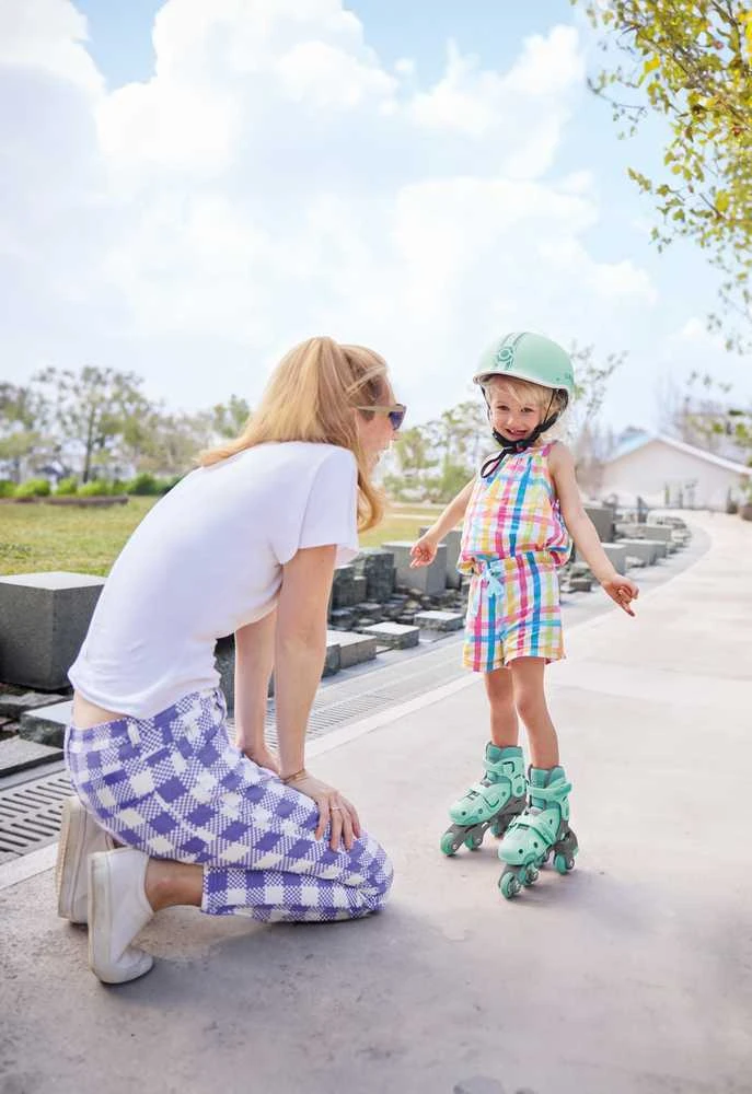 Mokomieji riedučiai Globber Learning Skates 2in1, XS/S 26-29, 3+ m., mėtiniai