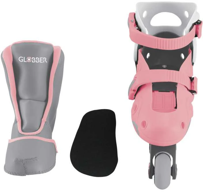 Mokomieji riedučiai Globber Learning Skates 2in1, S/M 30-33, 5+ m., rožiniai