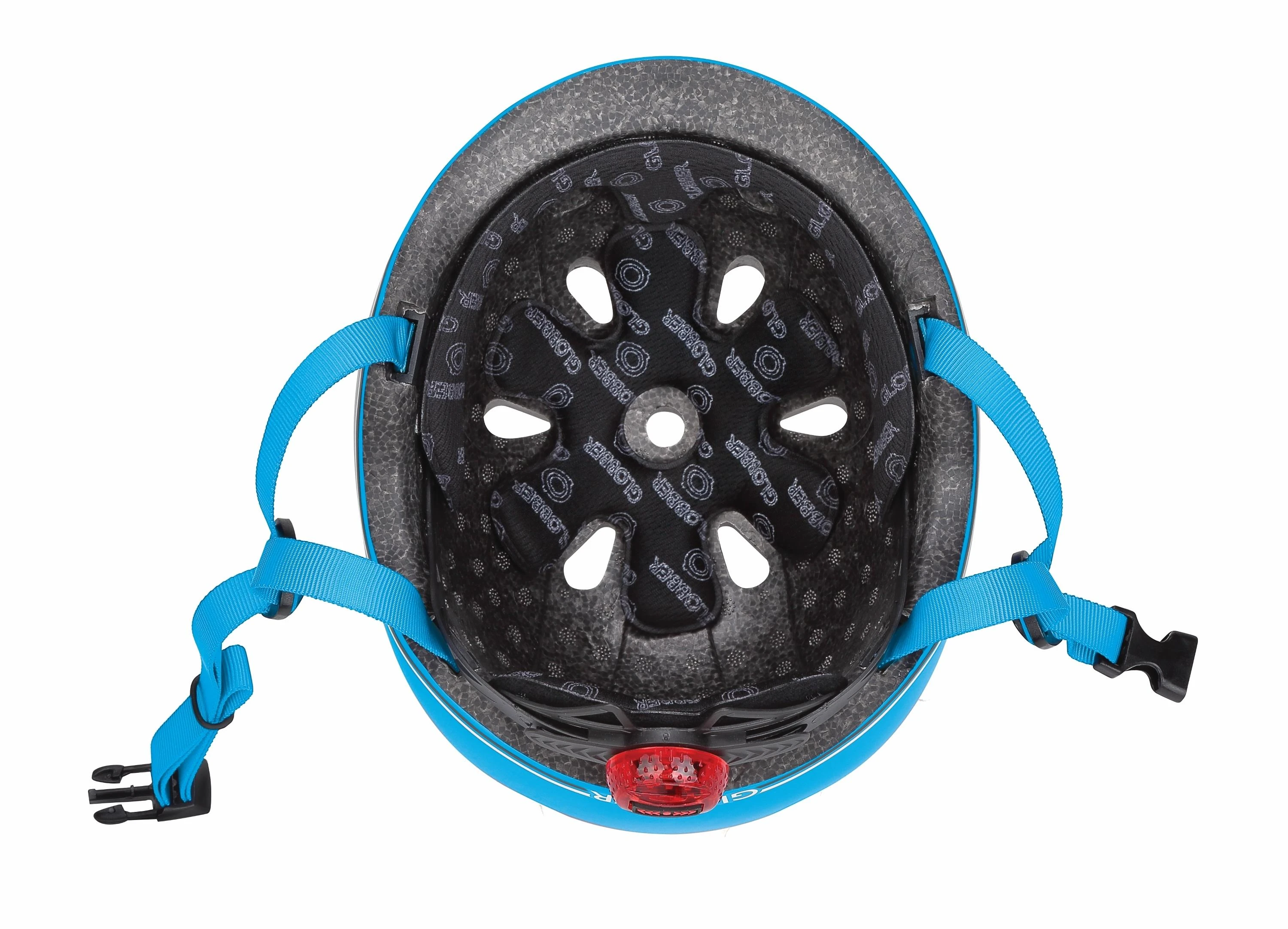 GLOBBER šalmas Go Up Lights, XXS/XS (45-51cm), dangaus mėlynas