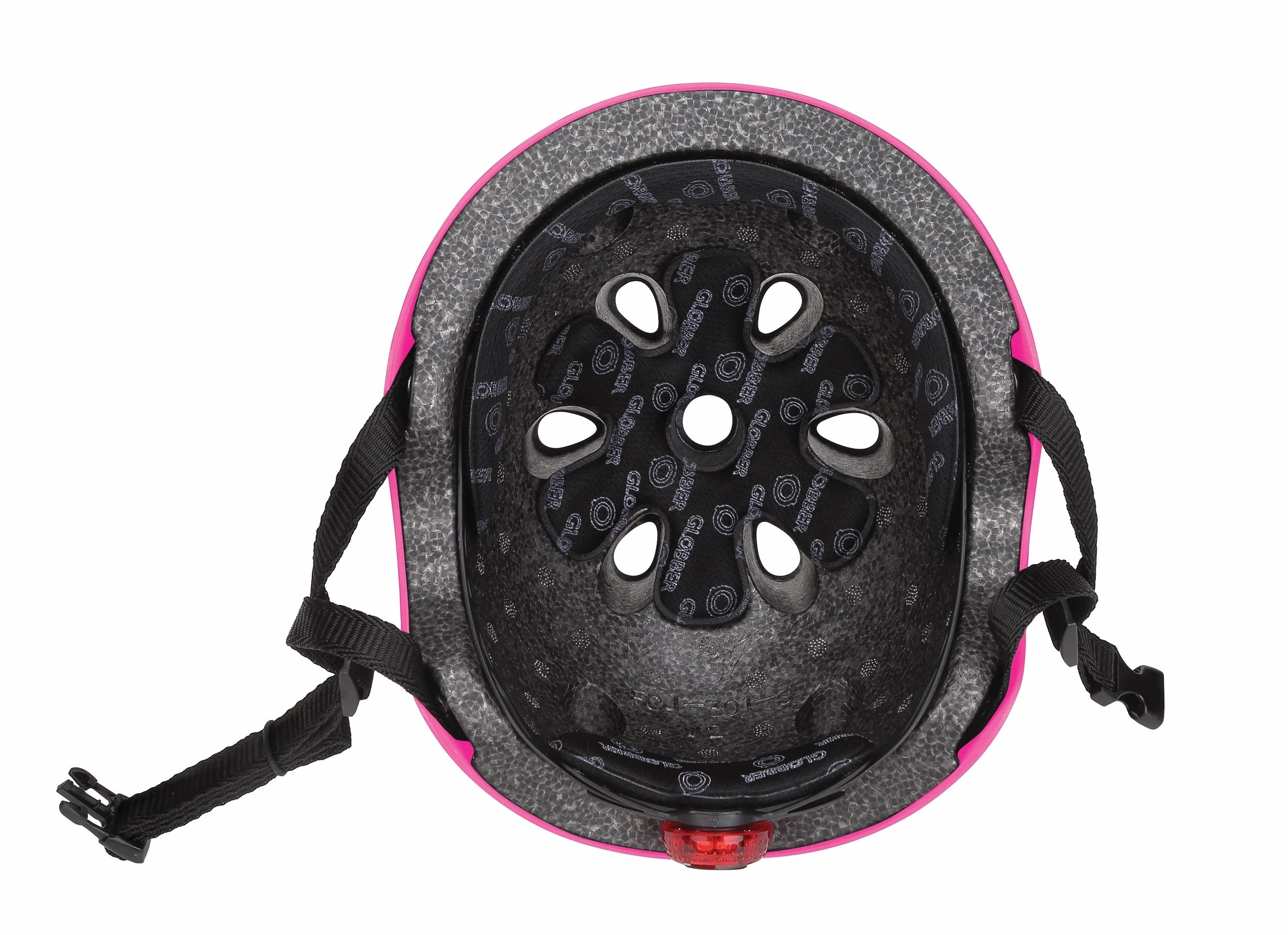 GLOBBER šalmas Primo Lights, XS/S (48-53cm), rožinis