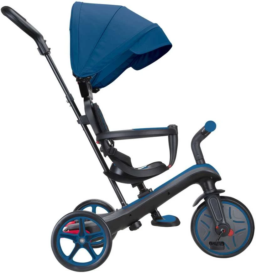 Triratukas GLOBBER Explorer Trike 4in1, tamsiai mėlynas