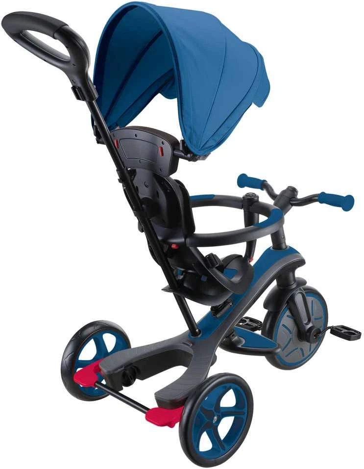 Triratukas GLOBBER Explorer Trike 4in1, tamsiai mėlynas