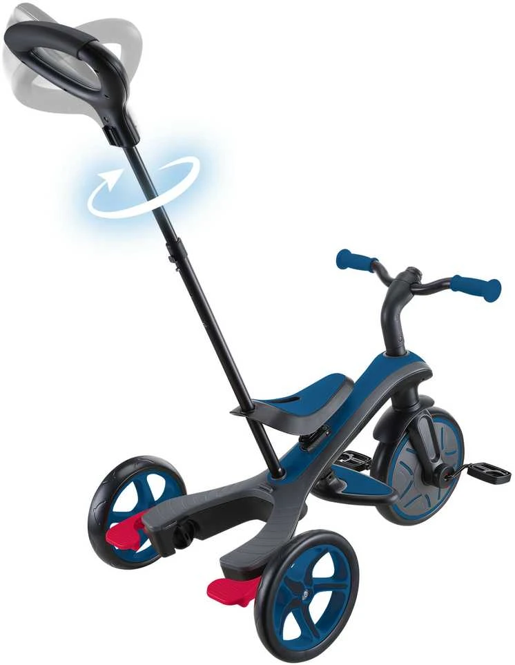 Triratukas GLOBBER Explorer Trike 4in1, tamsiai mėlynas