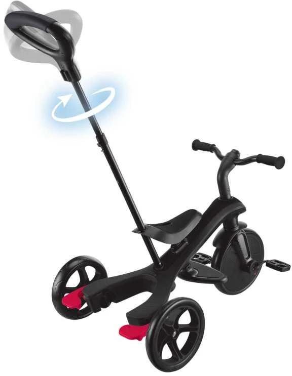GLOBBER triratukas Explorer Trike 4in1, juodas, 634-120
