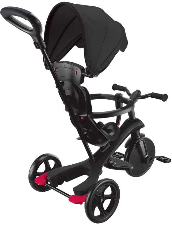 GLOBBER triratukas Explorer Trike 4in1, juodas, 634-120