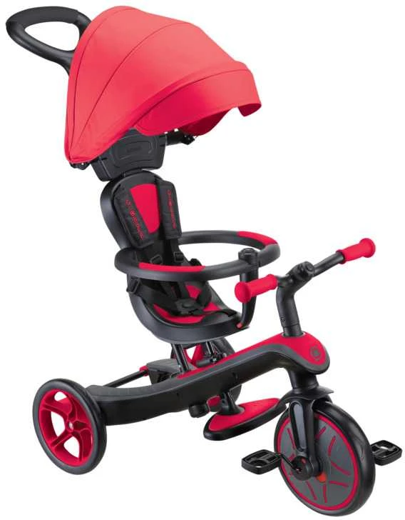 Daugiafunkcinis triratukas Globber Explorer Trike 4in1, raudonas, 632-102