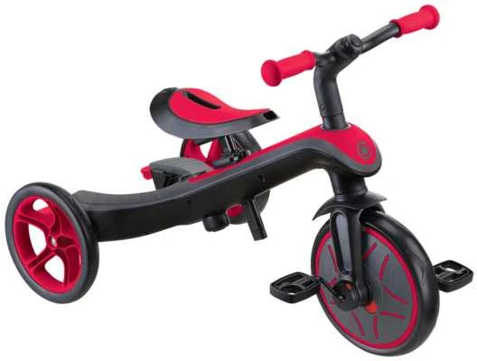Daugiafunkcinis triratukas Globber Explorer Trike 4in1, raudonas, 632-102