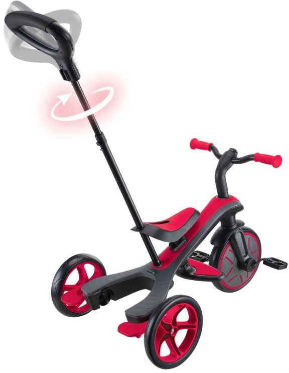 Daugiafunkcinis triratukas Globber Explorer Trike 4in1, raudonas, 632-102