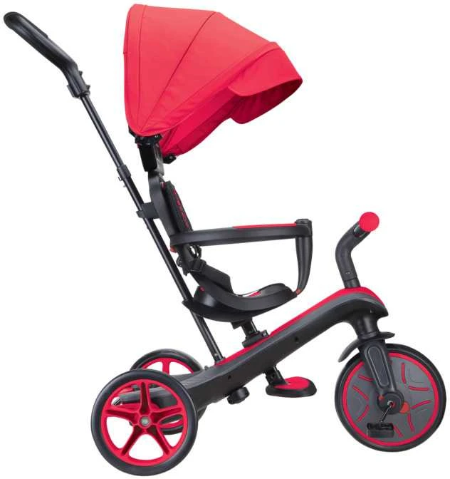 Daugiafunkcinis triratukas Globber Explorer Trike 4in1, raudonas, 632-102