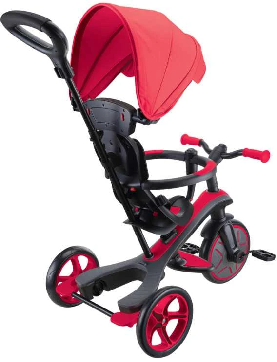 Daugiafunkcinis triratukas Globber Explorer Trike 4in1, raudonas, 632-102