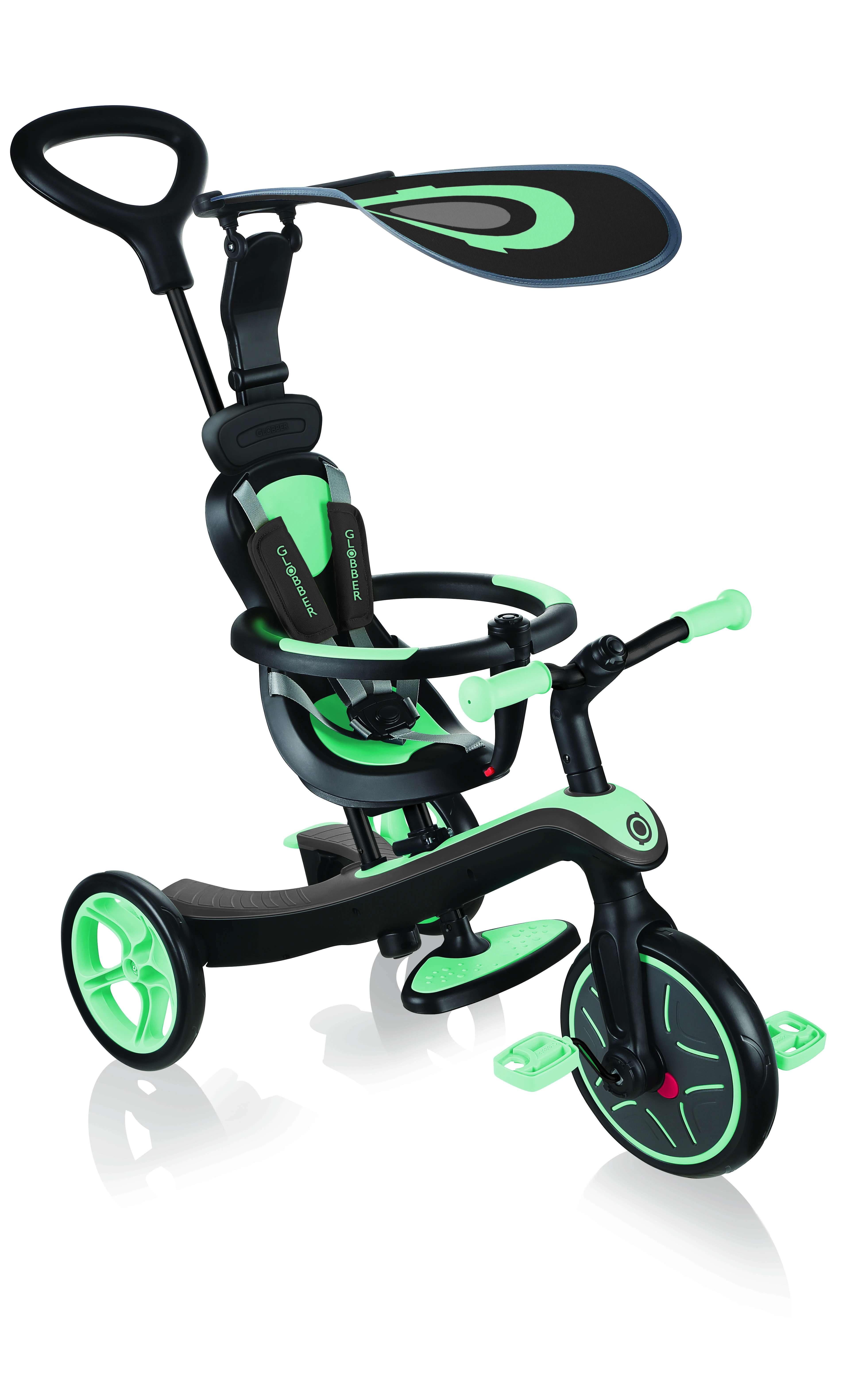Daugiafunkcinis triratukas Globber Explorer Trike 4in1, mėtinis, ‎632-206