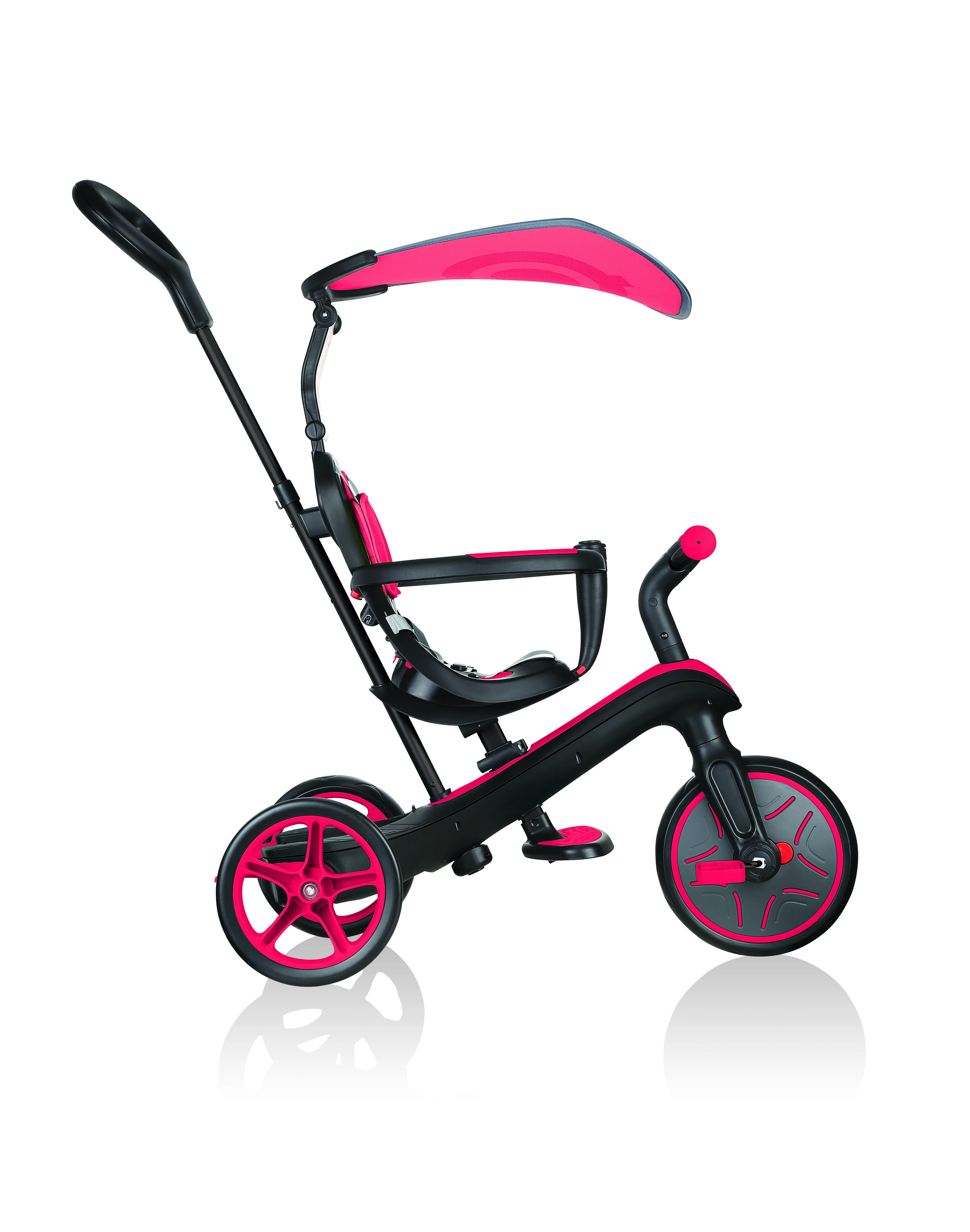 Daugiafunkcinis triratukas Globber Explorer Trike 4in1, raudonas, 632-102