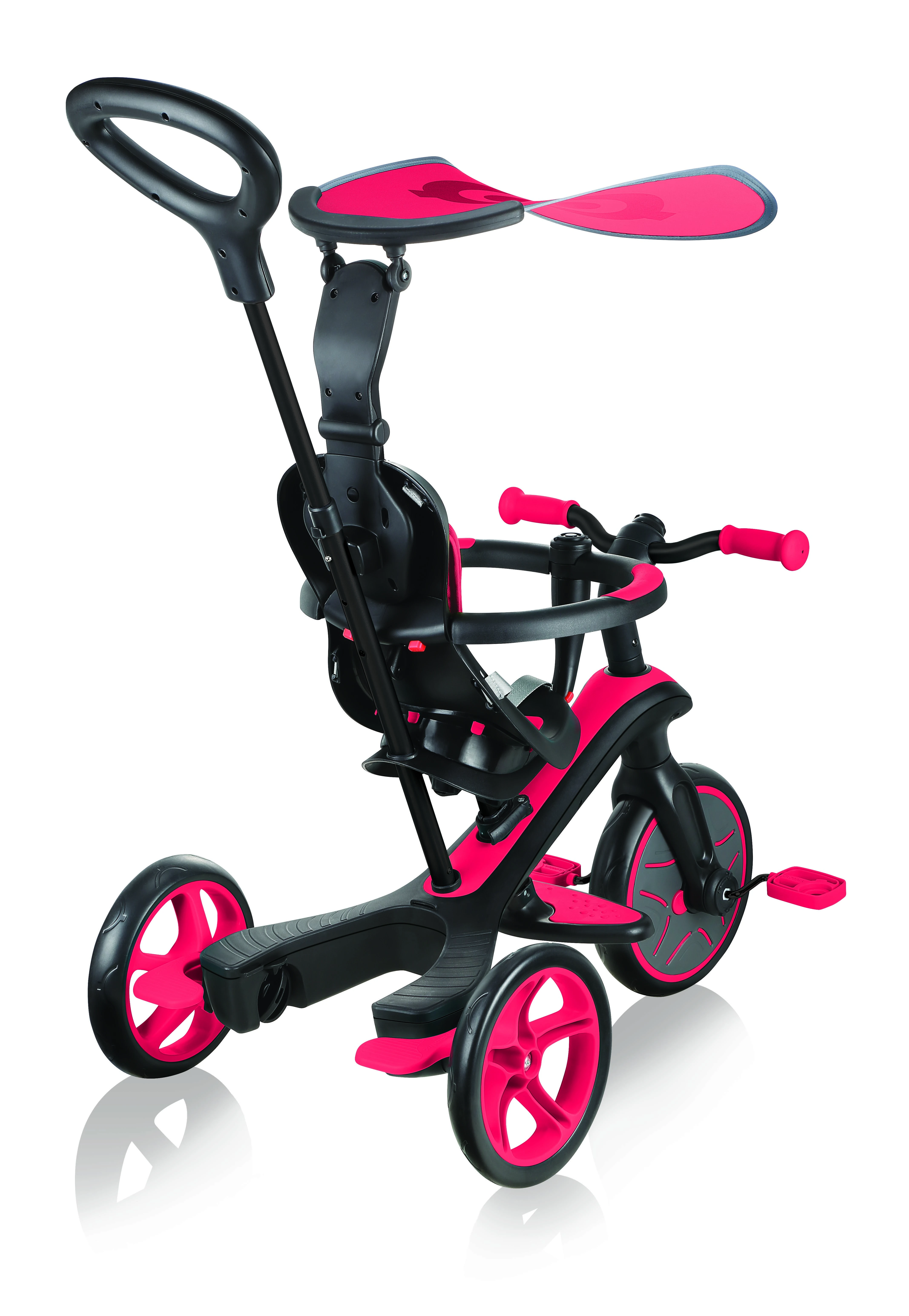 Daugiafunkcinis triratukas Globber Explorer Trike 4in1, raudonas, 632-102
