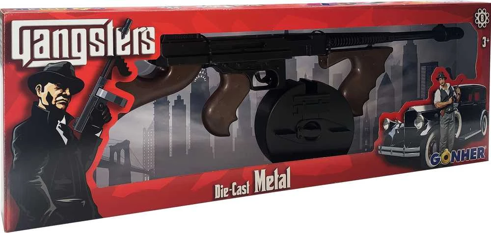 „Pulio Metal“ gangsterio pistoletas, 8 šoviniai („Gonher“) (SUPAKUOTI KAIP DOVANĄ = 3.99 €)