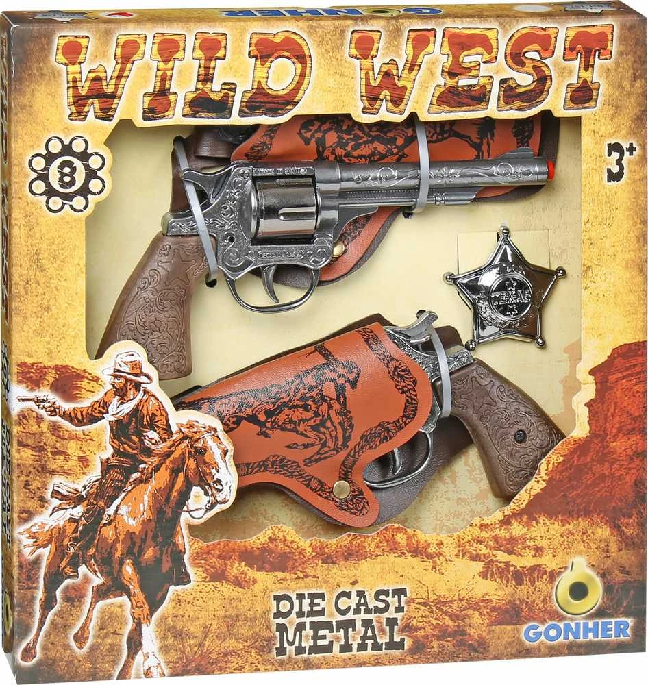 Pulio Gonher Guns GONHER rinkinys kaubojaus ginklų WILD-WEST, 158/0