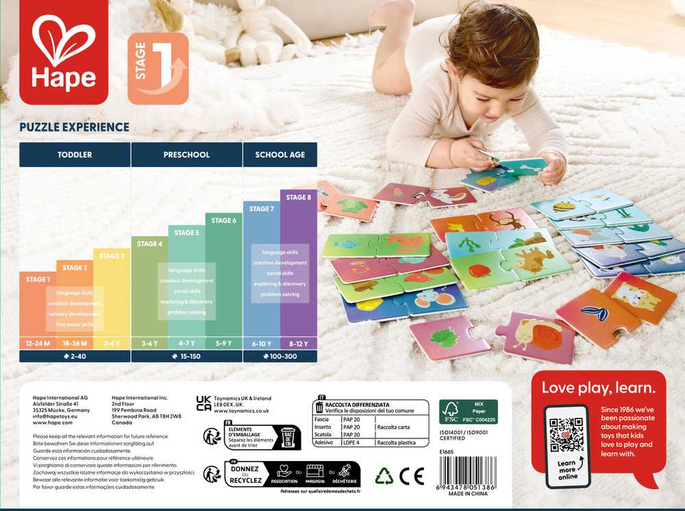 HAPE gyvūnų maitinimo dėlionė, 36 vnt., E1665A
