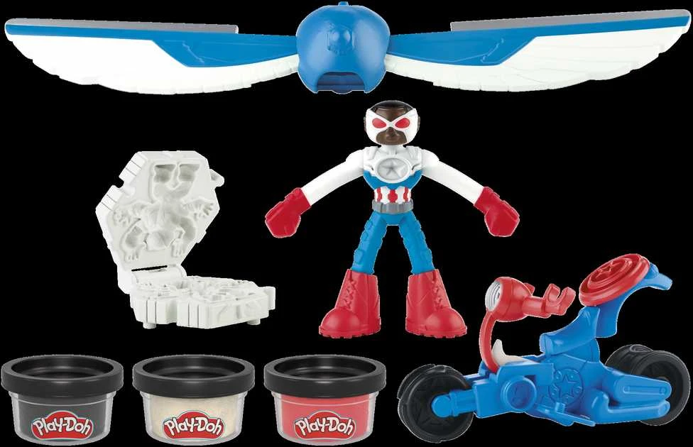 Hasbro PLAY-DOH Kapitono Amerikos moto-slicer rinkinys, G05555L0