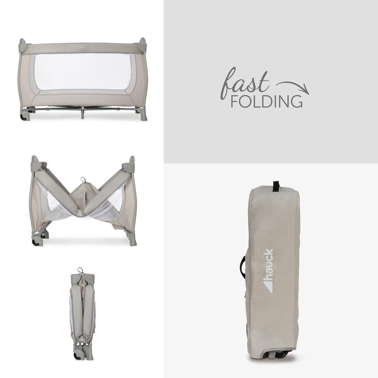HAUCK lovelė - maniežas SLEEP N PLAY Go Plus, smėlio spalvos