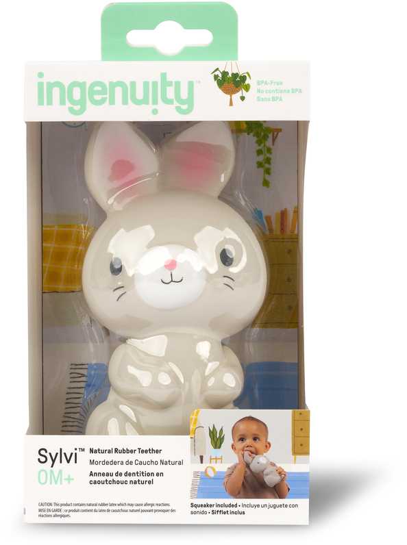 INGENUITY TOYS natūralios gumos kramtukas Sylvi, 13076
