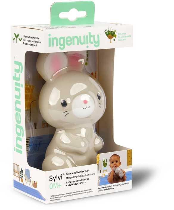 INGENUITY TOYS natūralios gumos kramtukas Sylvi, 13076