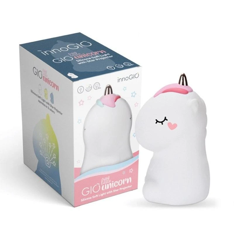 INNOGIO naktinė lemputė su projektoriumi GIO Little Unicorn ING-200