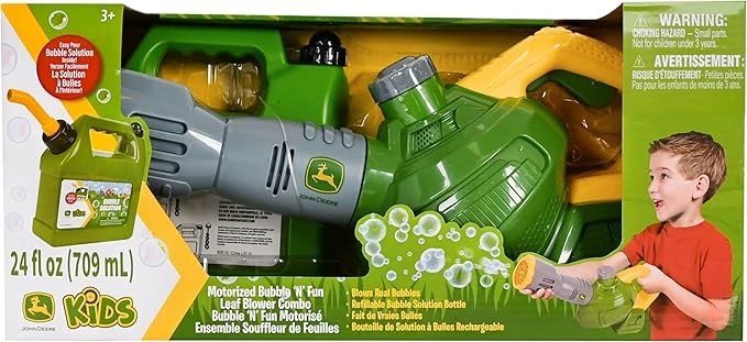 Tomy JOHN DEERE muilo burbulų lapų pūstuvas su kanistru, X470146