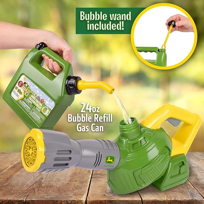 Tomy JOHN DEERE muilo burbulų lapų pūstuvas su kanistru, X470146