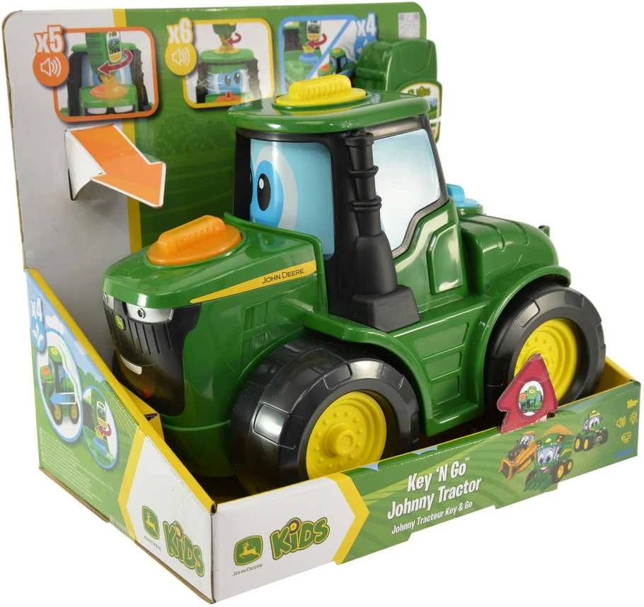 Tomy John_Deere Žaislinis traktorius John Deere KEY N GO JOHNNY 47500