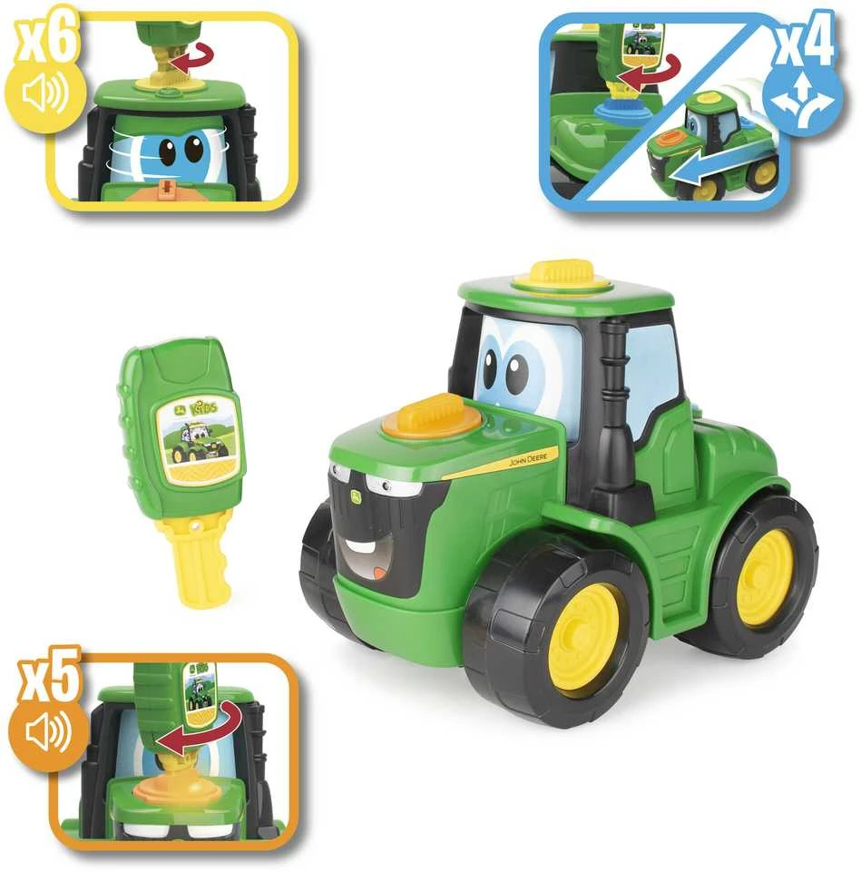 Tomy John_Deere Žaislinis traktorius John Deere KEY N GO JOHNNY 47500