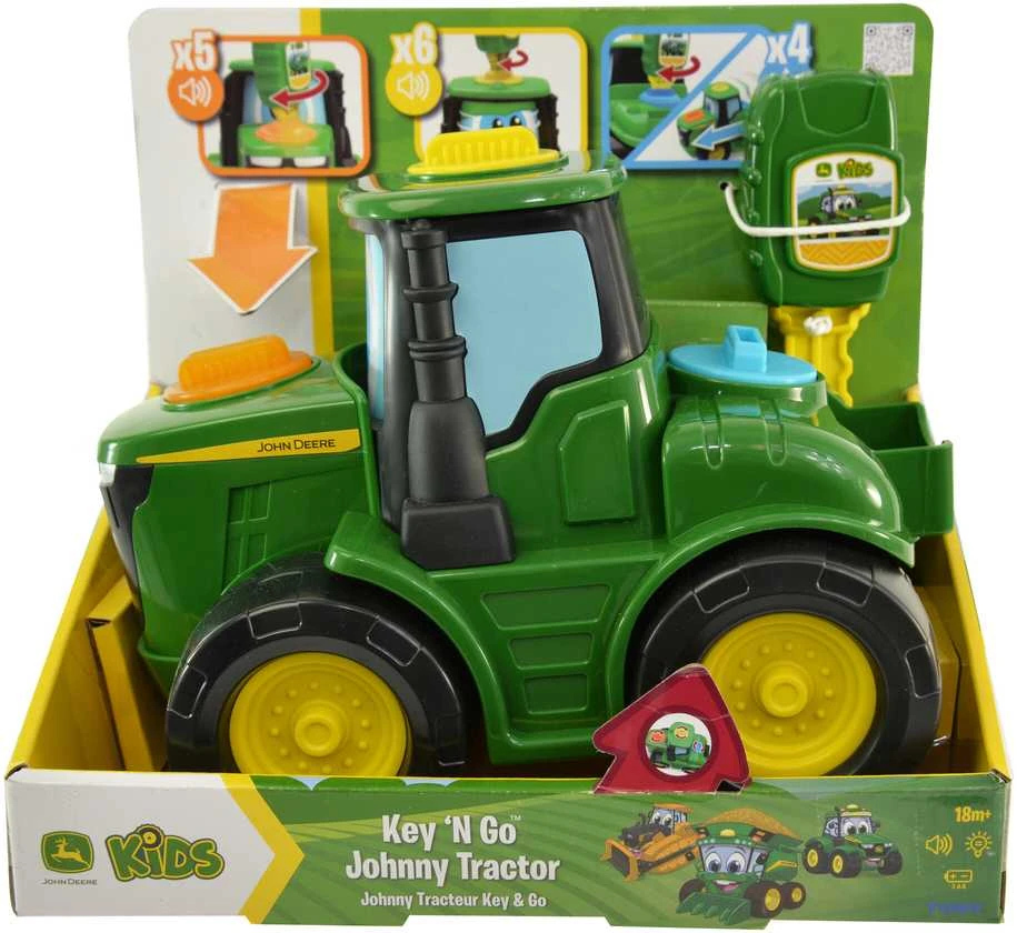 Tomy John_Deere Žaislinis traktorius John Deere KEY N GO JOHNNY 47500